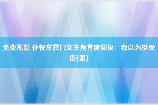 免费视频 孙悦车震门女主角首度回复：我以为挺受伤(图)