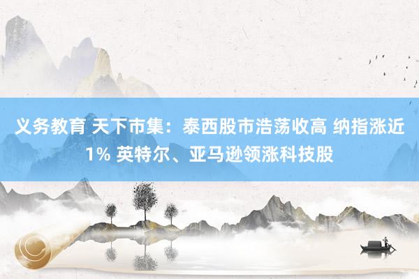 义务教育 天下市集：泰西股市浩荡收高 纳指涨近1% 英特尔、亚马逊领涨科技股