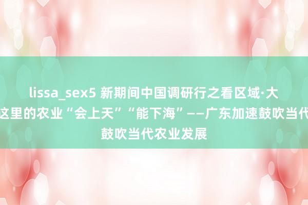 lissa_sex5 新期间中国调研行之看区域·大湾区篇丨这里的农业“会上天”“能下海”——广东加速鼓吹当代农业发展