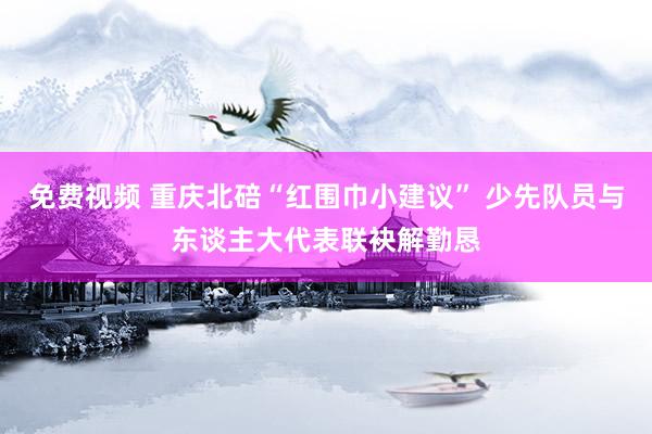 免费视频 重庆北碚“红围巾小建议” 少先队员与东谈主大代表联